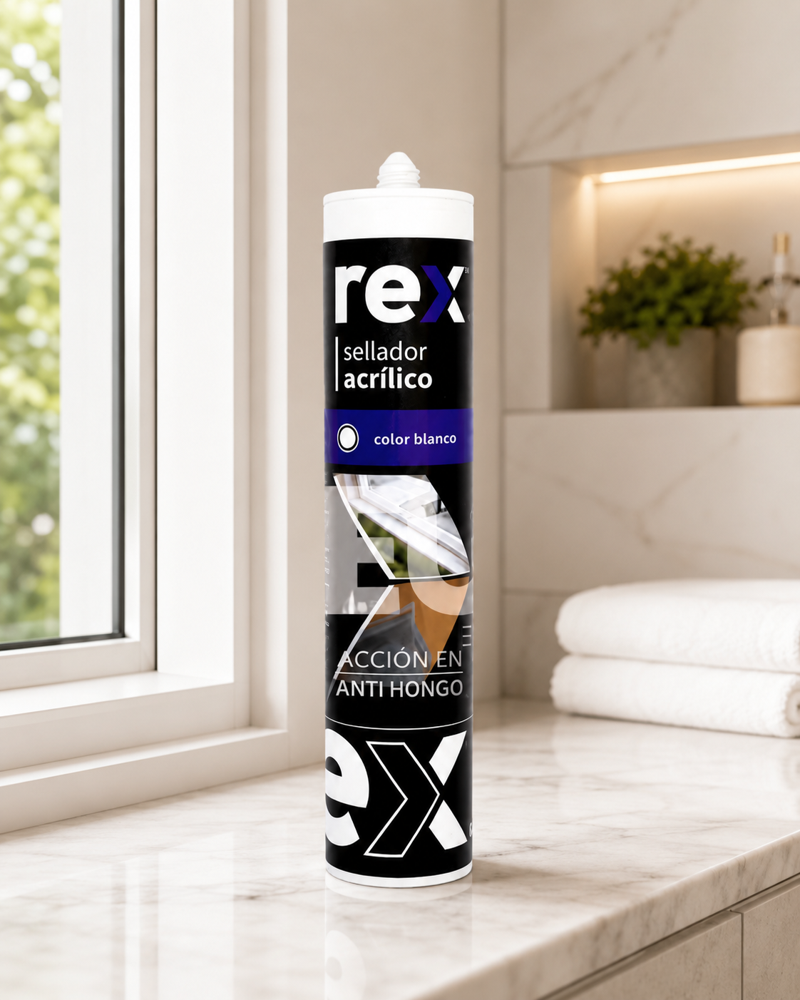 Sellador Acrílico Pintable REX Blanco 300 ml