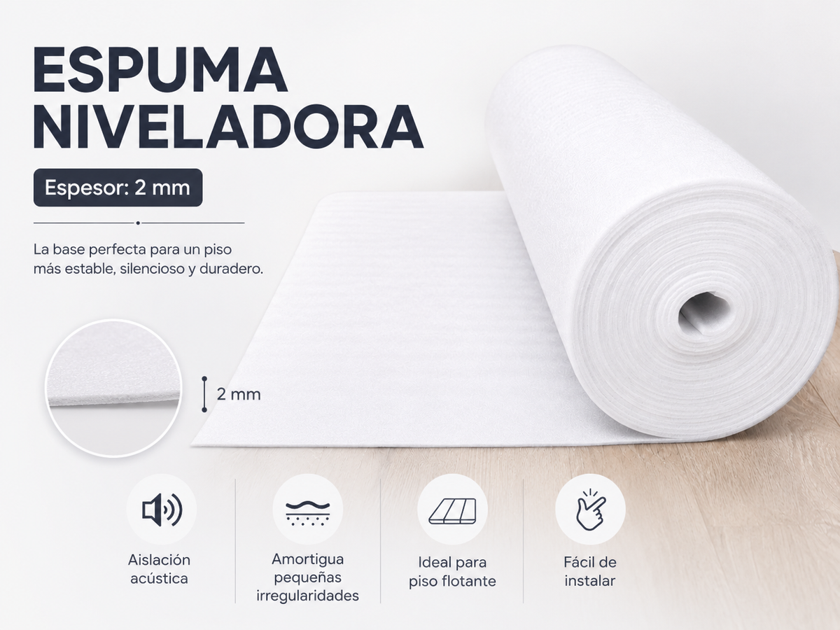 Espuma Niveladora para Piso Laminado e Hidrófugo 2 mm
